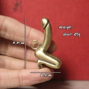 Brass Women Female Body Art Keychain Key Tag Mini Figure Miniature Toy Ornament EDC Tools & Brass Collectibles