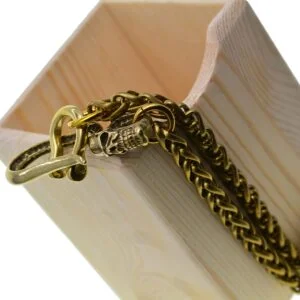 Solid Brass Wallet Jean Trousers Chain Keychain Shackle FOB Chain DIY EDC Tools & Brass Collectibles