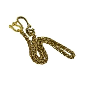 Solid Brass Wallet Jean Trousers Chain Keychain Shackle FOB Chain DIY EDC Tools & Brass Collectibles