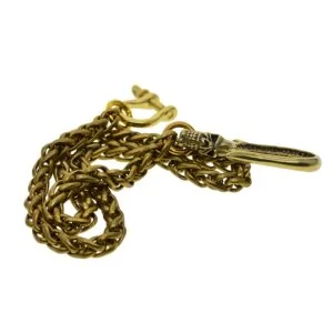 Solid Brass Wallet Jean Trousers Chain Keychain Shackle FOB Chain DIY EDC Tools & Brass Collectibles