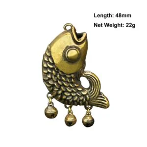 Handmade Brass Fish Bell Mini Home Decoration Ornament Keychain Pendant Craft EDC Tools & Brass Collectibles