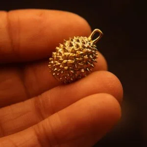 Pure Brass Fruit King Durian Key Chain Pendant Car Hanging Tea Pet Ornament Toy EDC Tools & Brass Collectibles