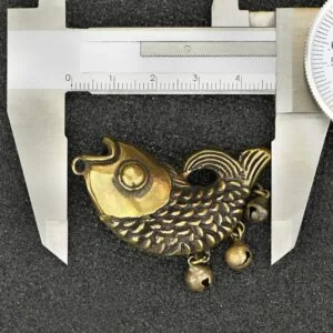 Handmade Brass Fish Bell Mini Home Decoration Ornament Keychain Pendant Craft EDC Tools & Brass Collectibles