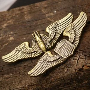 Pure Brass Eagle Badge Wing Missile Screw Rivet Button DIY Bag Wallet Buckle EDC Tools & Brass Collectibles