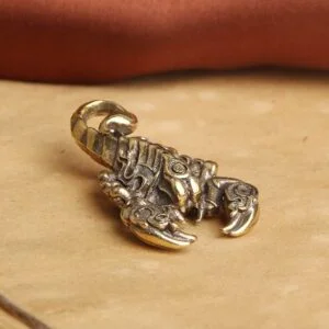 Pure Brass Flame Scorpion Figurine Miniature Scorpius Ornament Tea Pet Toy Gift EDC Tools & Brass Collectibles