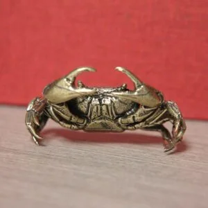 Solid Brass Crab Statue Ornament Copper Antique Animal Miniature Toy Mini Figure EDC Tools & Brass Collectibles