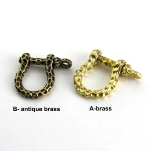 Solid Brass D Bow Shackle Key Chain Ring Split Fob Connecting Hook EDC Tools & Brass Collectibles