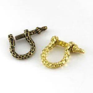 Solid Brass D Bow Shackle Key Chain Ring Split Fob Connecting Hook EDC Tools & Brass Collectibles