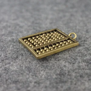 Brass 9-Speed Abacus Keychain Pendant Beads Movable Tea Pet Miniature Ornament EDC Tools & Brass Collectibles