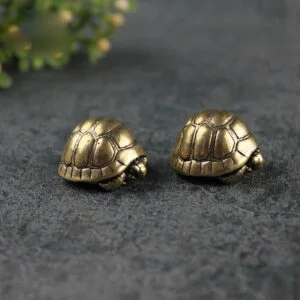 Solid Heavy Brass Tortoise Figurine Miniature Vintage Turtle Tea Pet Ornament EDC Tools & Brass Collectibles