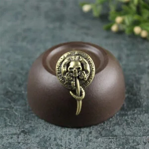 Pure Brass Punk Skull Head Pin Batch Button Belt Buckle Screw Back Rivet DIY EDC Tools & Brass Collectibles