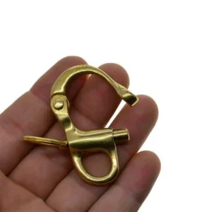 Brass Sweden Nautical Snap Pull Lock Carabiner Hook Shackle Key Chain Split Fob EDC Tools & Brass Collectibles