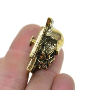 Brass Cross Scary Skull Batch Button Screw lock Concho Belt Buckle Saddle EDC Tools & Brass Collectibles