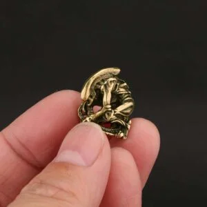 Pure Brass Alien Figure Statue Miniature Mini Figure Toy Ornament Vintage DIY Craft Antiques Rare Figurine Unique EDC Collectible Items