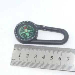 EDC Metal Compass Hiking Carabiner Mini Compass Keychain Portable Compass Camping Hiking North Needle Outdoor Accessories Everyday Carry Tools