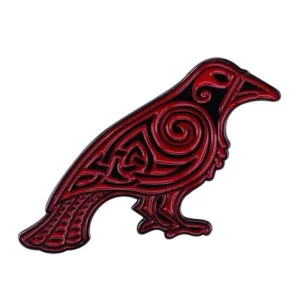 Metal Bird Odin Viking Art Raven Enamel Pin Brooch Badge Celtik Knot Badge Lapel Pin School Bag Badges Collectibles Ornament Miniature DIY Craft Gift