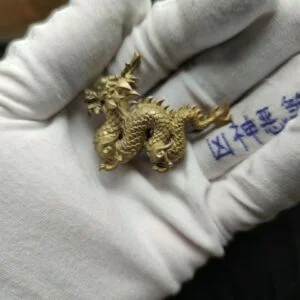 Solid Pure Brass Dragon Figurine Miniature Dragon Statue Animal Toy Mini Figure Desk Table Decorations Ornaments Handmade Craft Collectibles Antique Decor