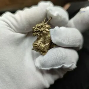 Solid Pure Brass Dragon Figurine Miniature Dragon Statue Animal Toy Mini Figure Desk Table Decorations Ornaments Handmade Craft Collectibles Antique Decor