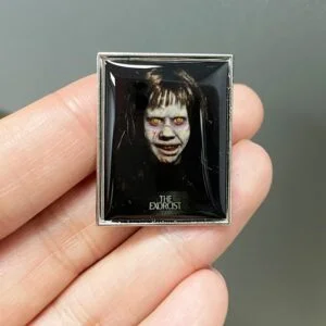 The Exorcist Lapel Pin The Demonic Horror Film Poster Badge Metal Brooch Enamel Pin Shirt Bag Badge Collectibles Ornament Miniature DIY Craft Pin Collection